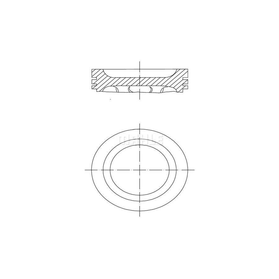 MAHLE ORIGINAL 034 63 03 Piston 80,51 mm, without cooling duct