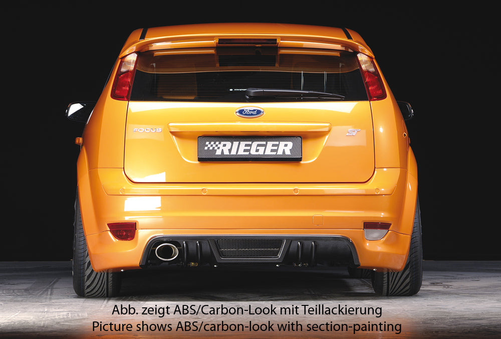 Rieger 00099107 Ford Focus 2 Rear Diffuser for Tailpipe Left - Carbon-Look
