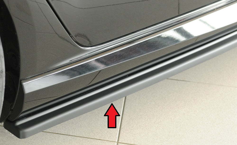 Rieger 00056815 Audi 8V RS3 Right Side Skirt Splitter - Matte Black