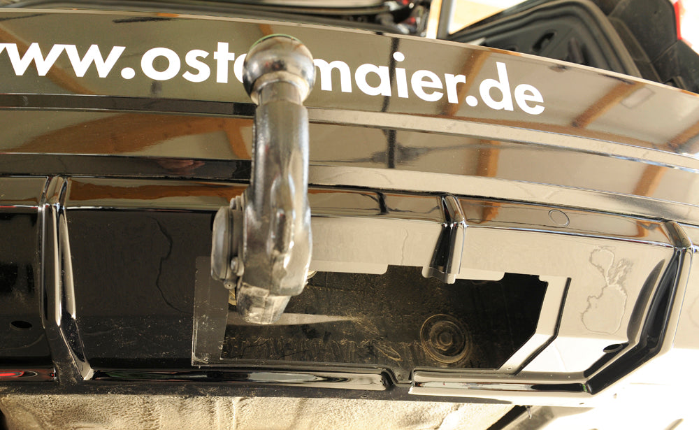 Rieger 00088154 Skoda 3T 3V Superb III Rear Diffuser - Glossy Black