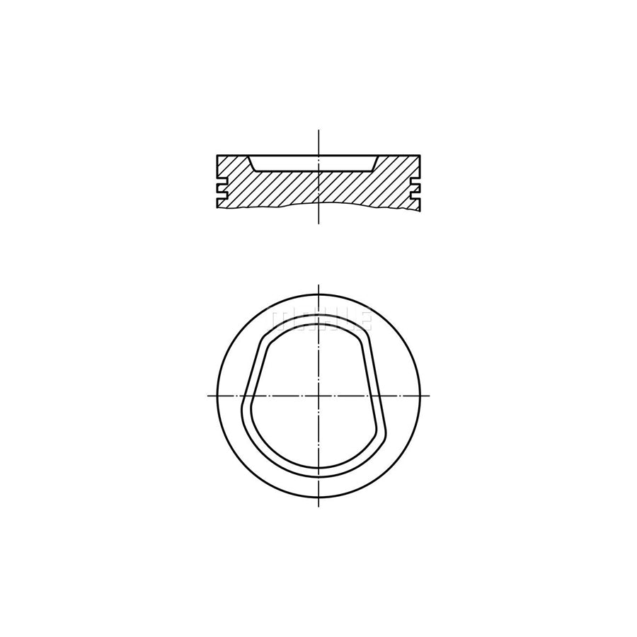 MAHLE ORIGINAL 030 42 02 Piston 77,01 mm, without cooling duct