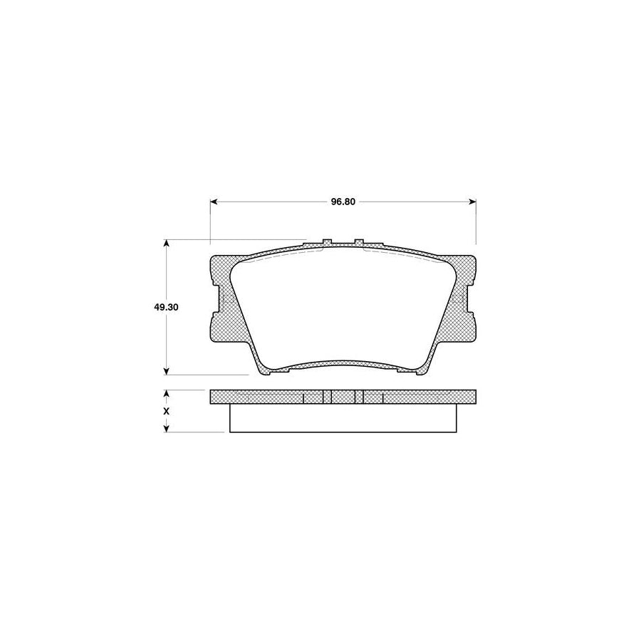 Bosch 0986Tb3118 Brake Pad Set Excl Wear Warning Contact