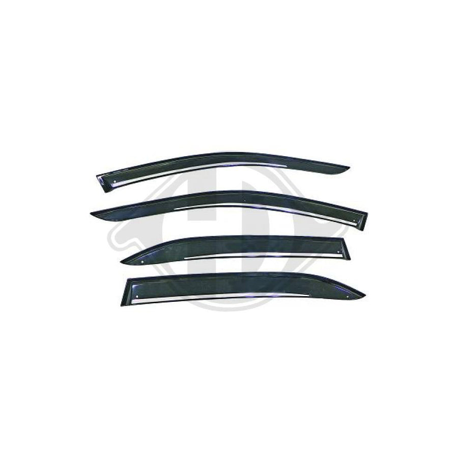 DIEDERICHS HD Tuning 1616120 Wind deflectors suitable for MERCEDES-BENZ E-Class Saloon (W212) Left, Right, with accessories, Chromed edge