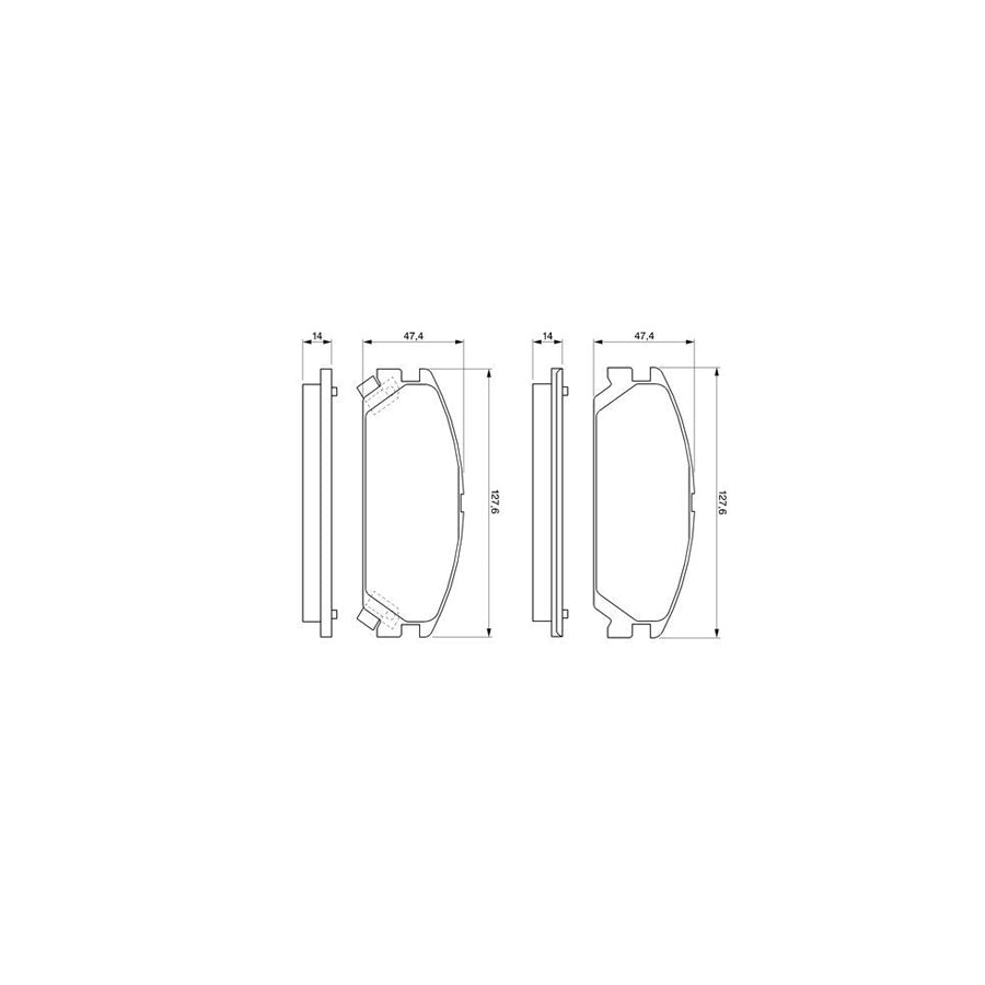 Bosch 0986460936 Brake Pad Set BP506