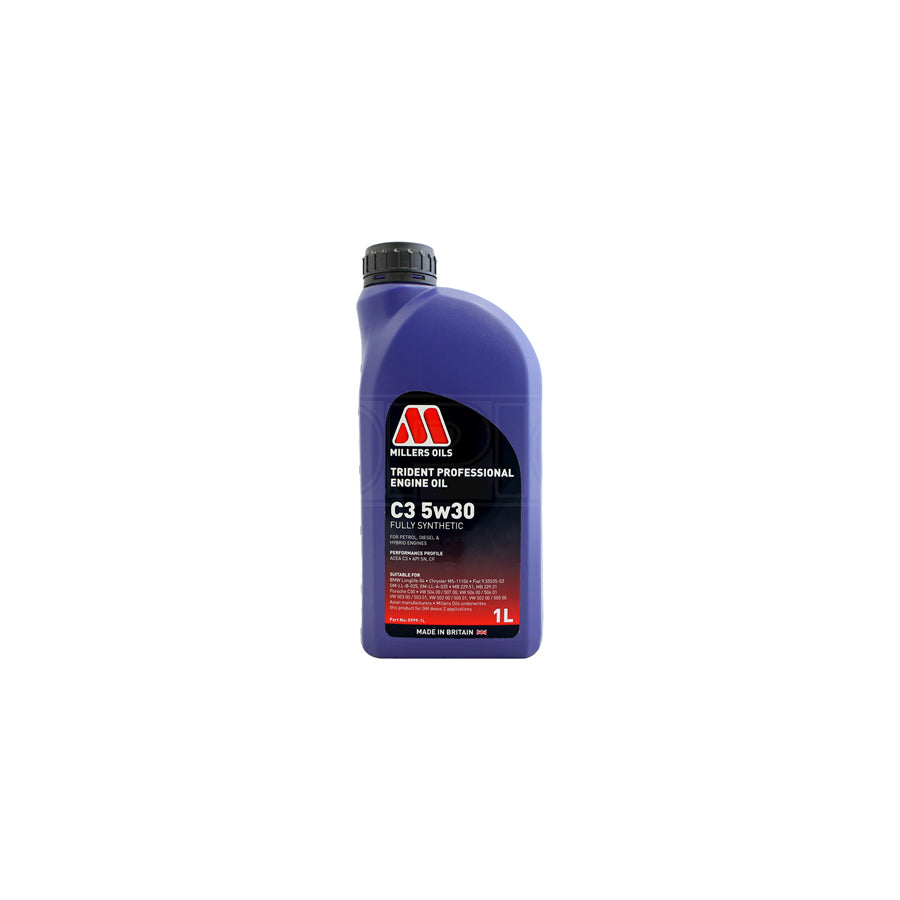 Millers Oils Trident Professional C3 5W-30 Fully Synthetic Engine Oil 1l