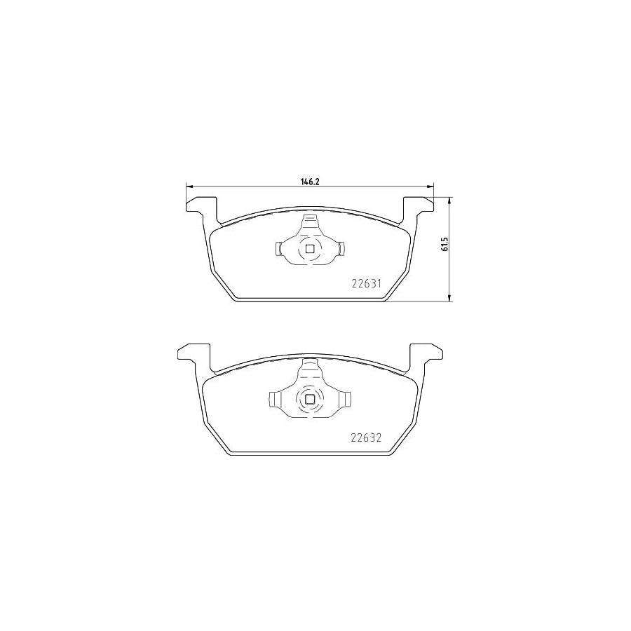 Hella 8DB 355 032 951 Brake Pad Set Not Prepared For Wear Indicator