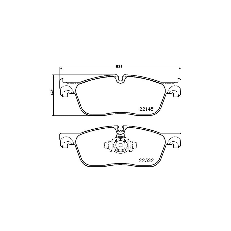 Brembo P 36 035 Brake Pad Set Prepared For Wear Indicator With Piston Clip