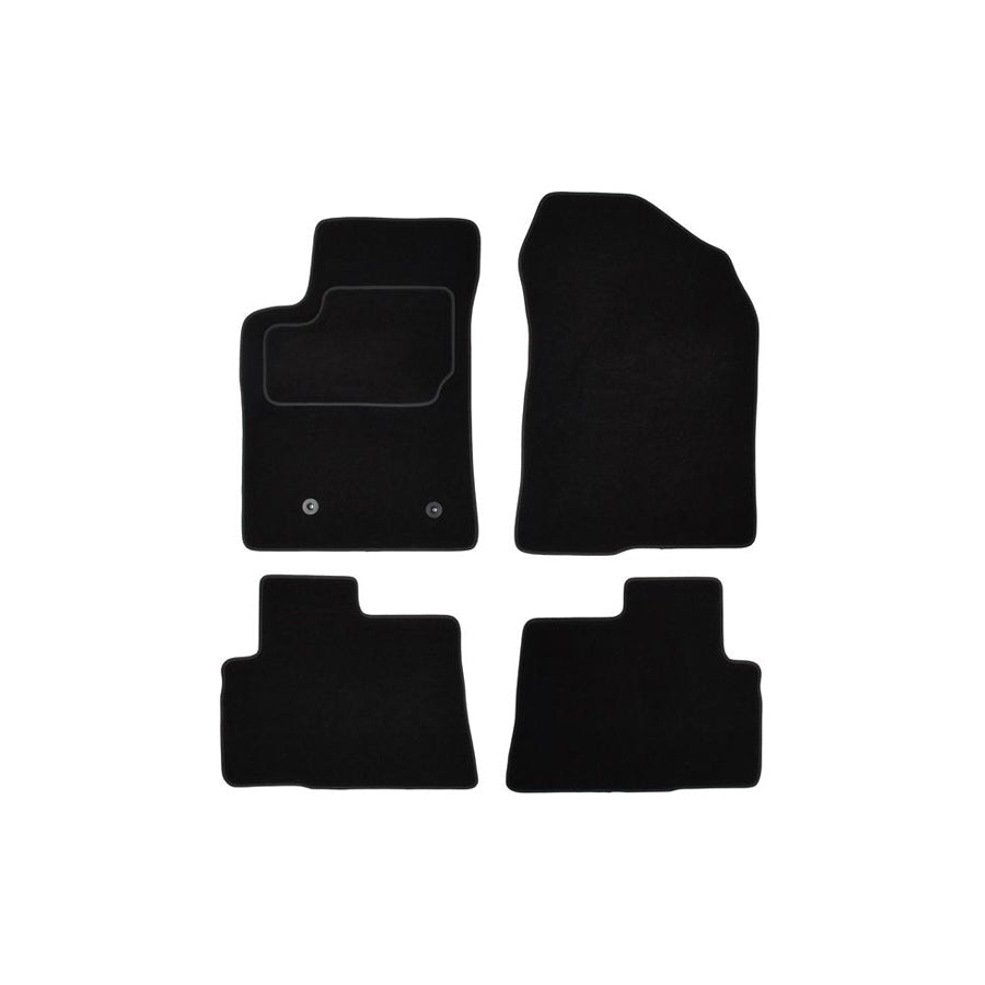 CUSTOPOL Tailored TOY150C Floor mat set for TOYOTA Corolla Verso (AR10) Textile, Front and Rear, Quantity: 4, Black
