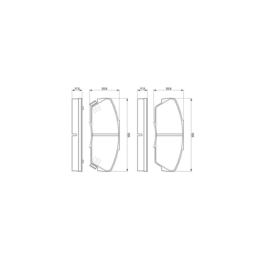 Bosch 0986461125 Brake Pad Set For Honda Accord BP576