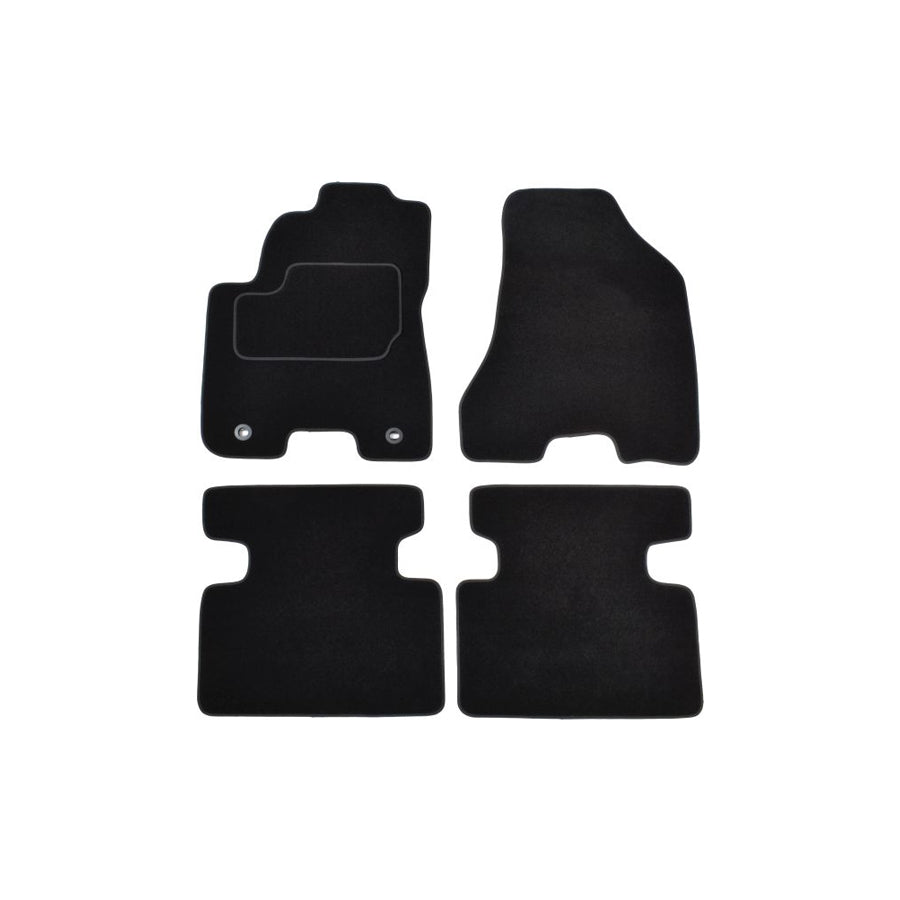 MAMMOOTH A041 HYU215 PRM 01 Floor mat set for HYUNDAI Tucson (JM) Textile, Front and Rear, Quantity: 4, Black