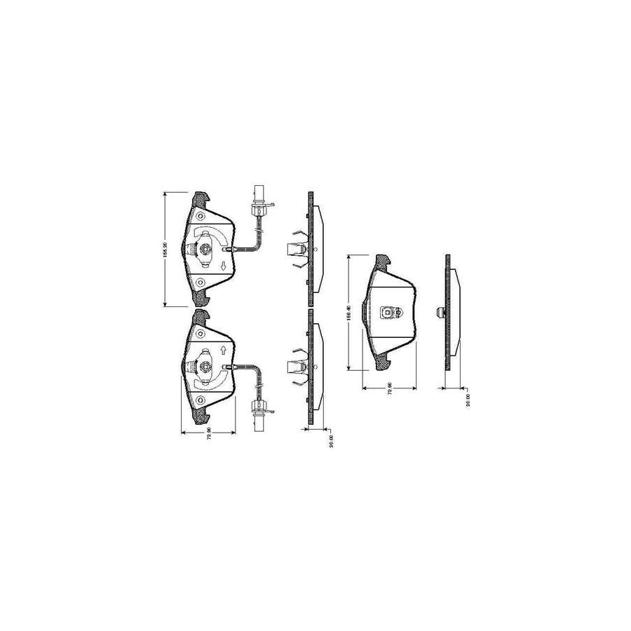 Bosch 0986Tb2436 Brake Pad Set Incl Wear Warning Contact With Accessories