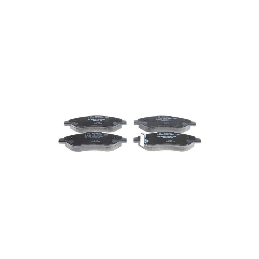 Bosch 0986494345 Brake Pad Set With Acoustic Wear Warning With Anti Squeak Plate BP1253