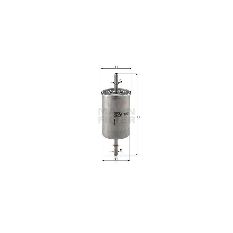 MANN-FILTER WK 512/2 Fuel filter for ALFA ROMEO 156 In-Line Filter