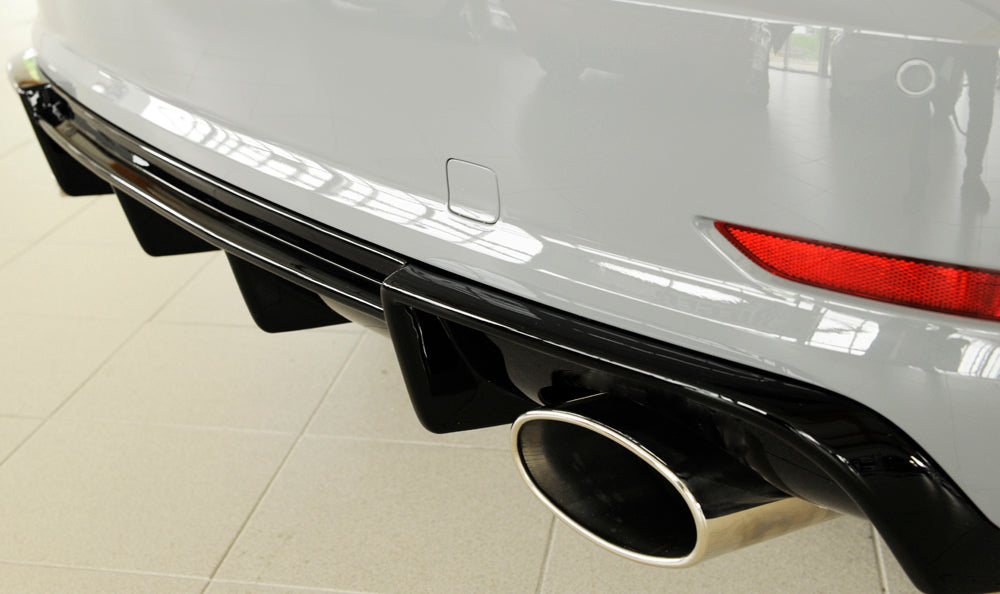 Rieger 00088159 Audi 8V Rear Diffuser for Sport Tailpipe Left & Right (A3 & S3) - Glossy Black
