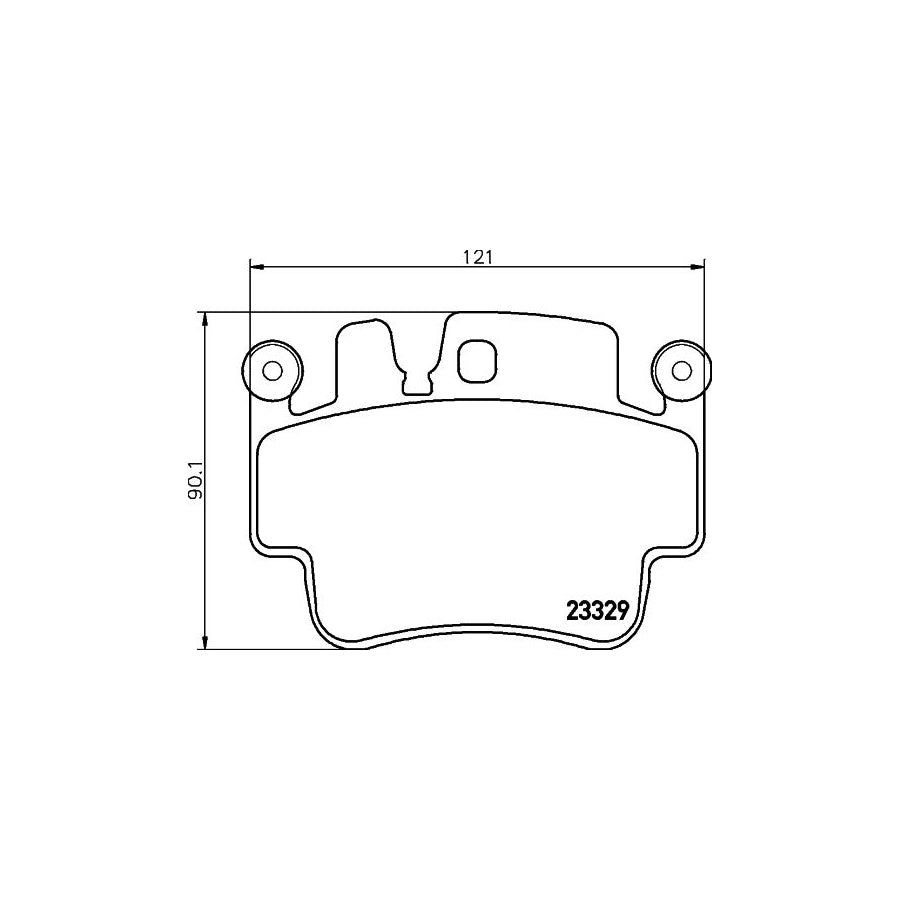 Hella 8DB 355 009 281 Brake Pad Set Prepared For Wear Indicator