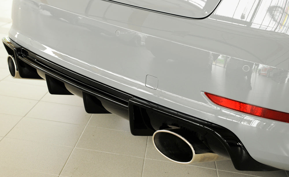 Rieger 00088159 Audi 8V Rear Diffuser for Sport Tailpipe Left & Right (A3 & S3) - Glossy Black