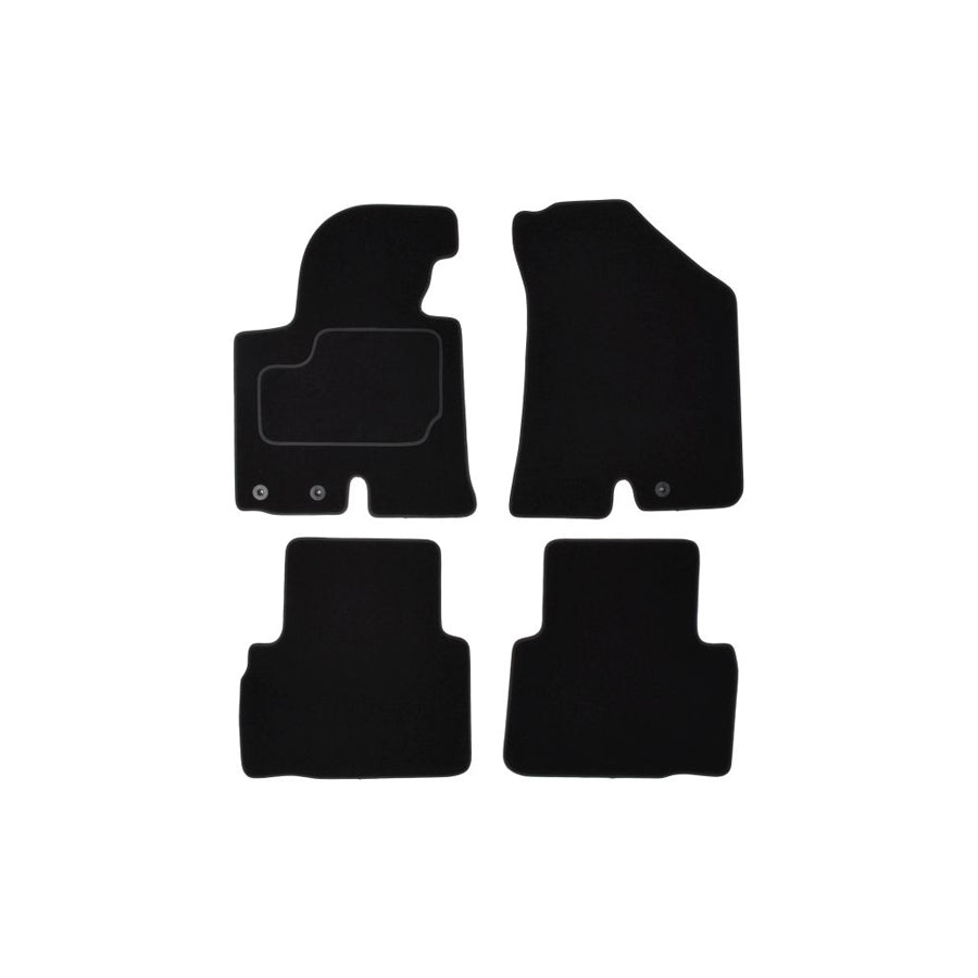MAMMOOTH A041 HYU100 PRM 01 Floor mat set for HYUNDAI ix35 (LM, EL, ELH) Textile, Front and Rear, Quantity: 4, Black