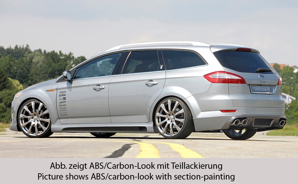 Rieger 00099111 Ford BA7 Mondeo Rear Diffuser for Twin Tailpipe Left & Right - Carbon-Look