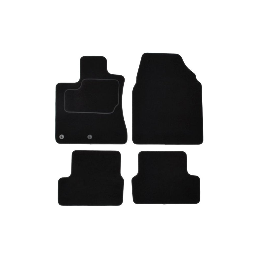 MAMMOOTH Tailored A041 NIS225 PRM 01 Floor mat set for NISSAN Qashqai / Qashqai+2 I (J10, NJ10) Textile, Front and Rear, Quantity: 4, Black