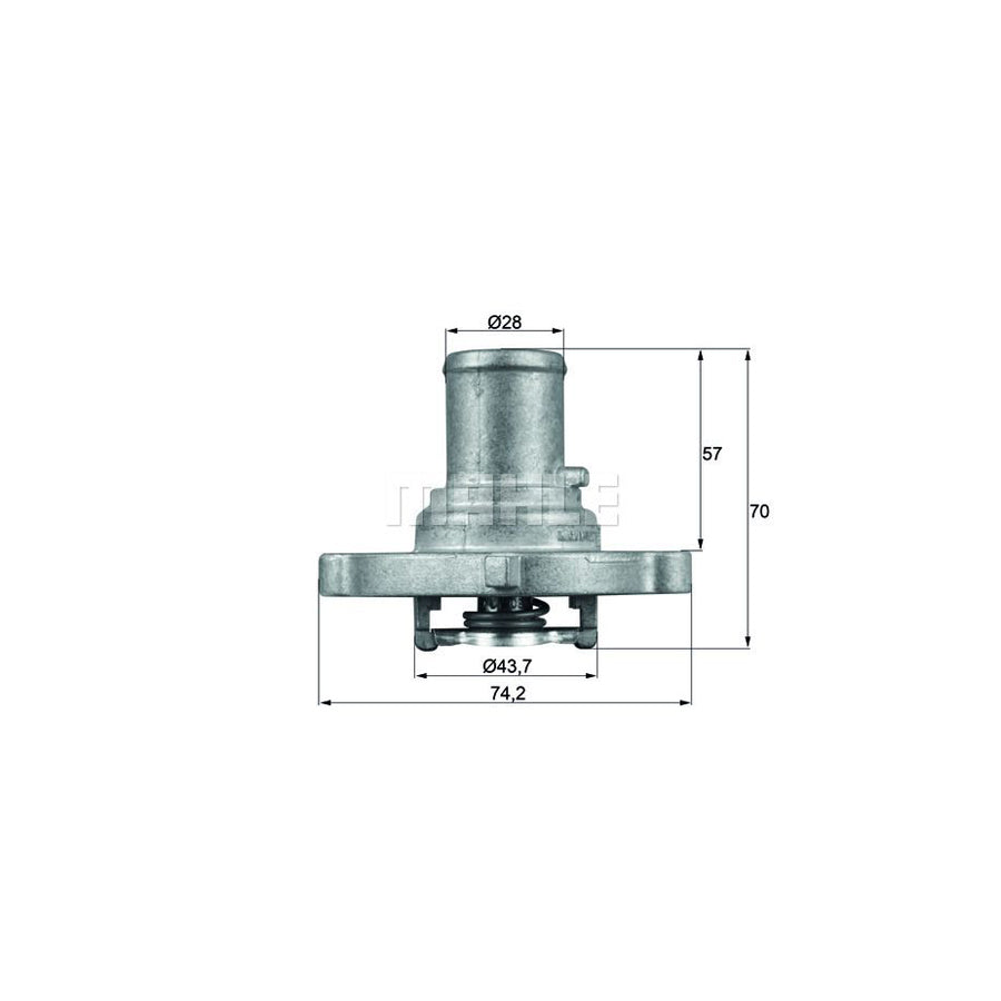 MAHLE ORIGINAL TI 122 87D Engine thermostat Opening Temperature: 87°C, with seal