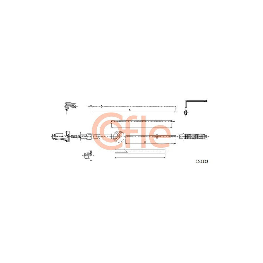 COFLE 10.1175 Throttle Cable | Duco Car Parts UK Car Parts
