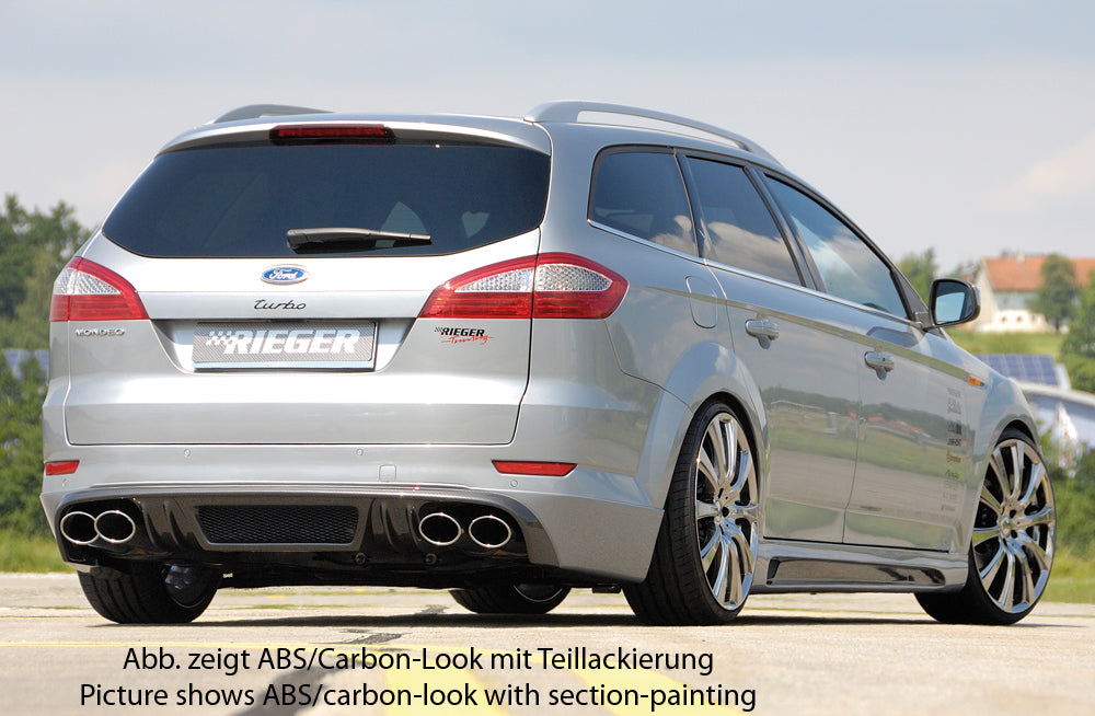 Rieger 00099111 Ford BA7 Mondeo Rear Diffuser for Twin Tailpipe Left & Right - Carbon-Look