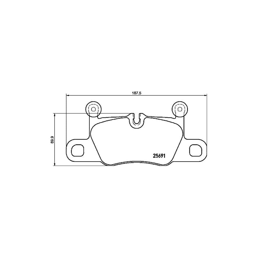 Brembo P 65 031 Brake Pad Set Prepared For Wear Indicator With Counterweights