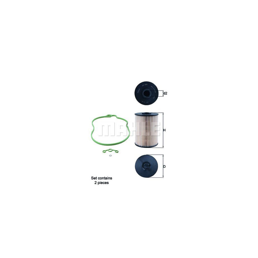 MAHLE ORIGINAL KX 200D/S Fuel filter Filter Insert