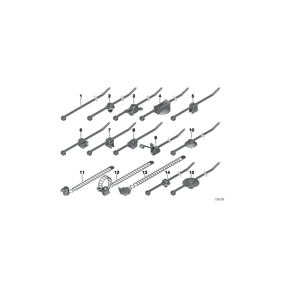 Genuine BMW Mini 61131382243 E70 E90 Cable Tie L=445mm/B=4,8mm (Inc. 318dX, 750LiX 4.0 & 320dX) | Duco Car Parts UK Car Parts