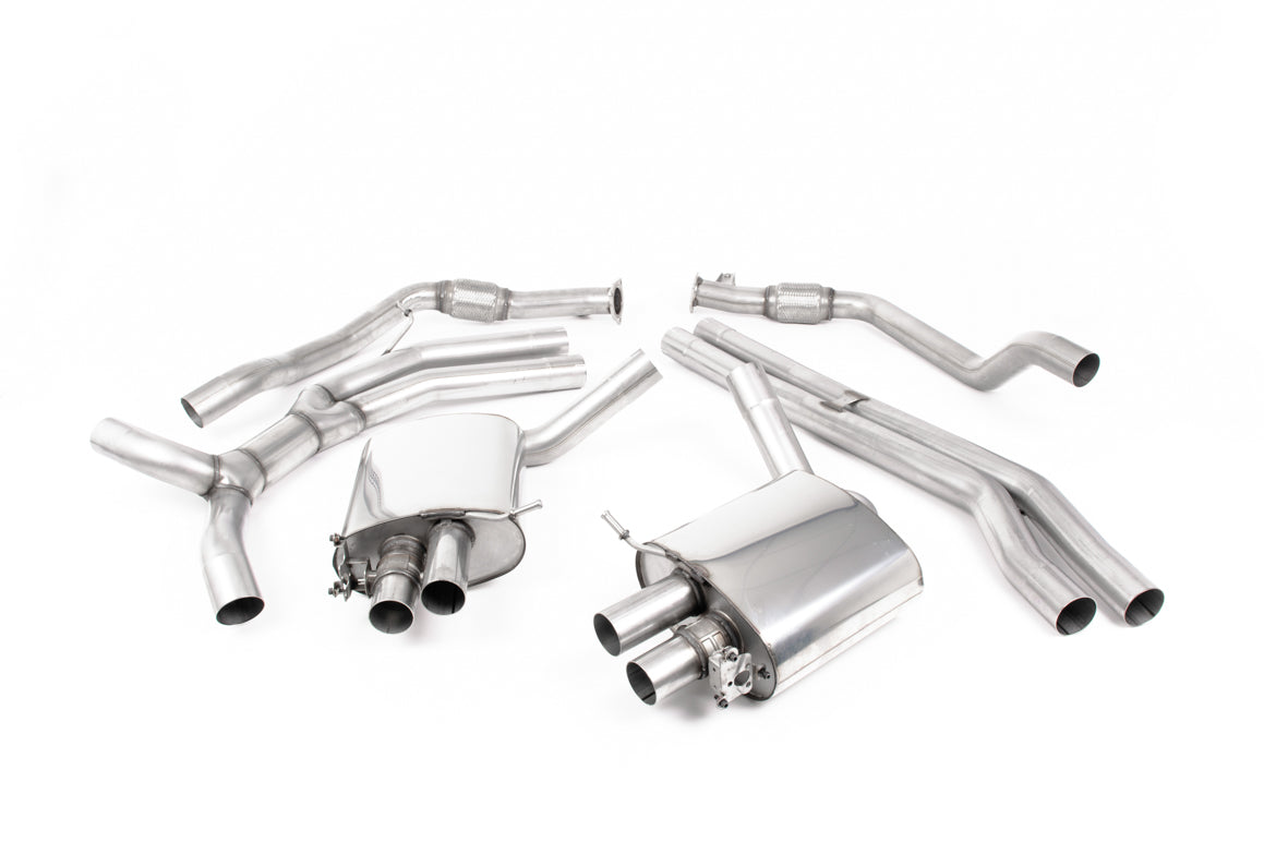MillTek SSXAU1003 Audi RS5 Road+ Cat-Back Exhaust with Polished Oval Trims