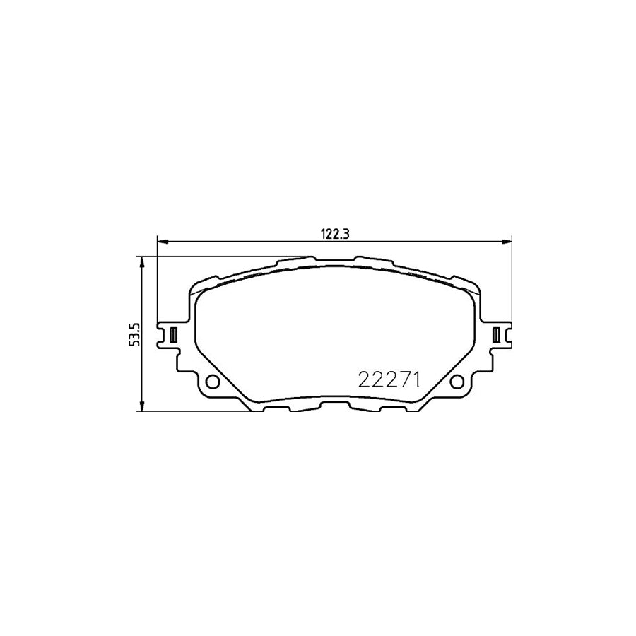 Hella 8DB 355 024 821 Brake Pad Set Not Prepared For Wear Indicator