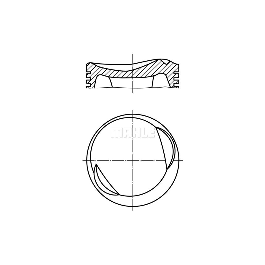 MAHLE ORIGINAL 081 15 00 Piston 84,0 mm, without cooling duct