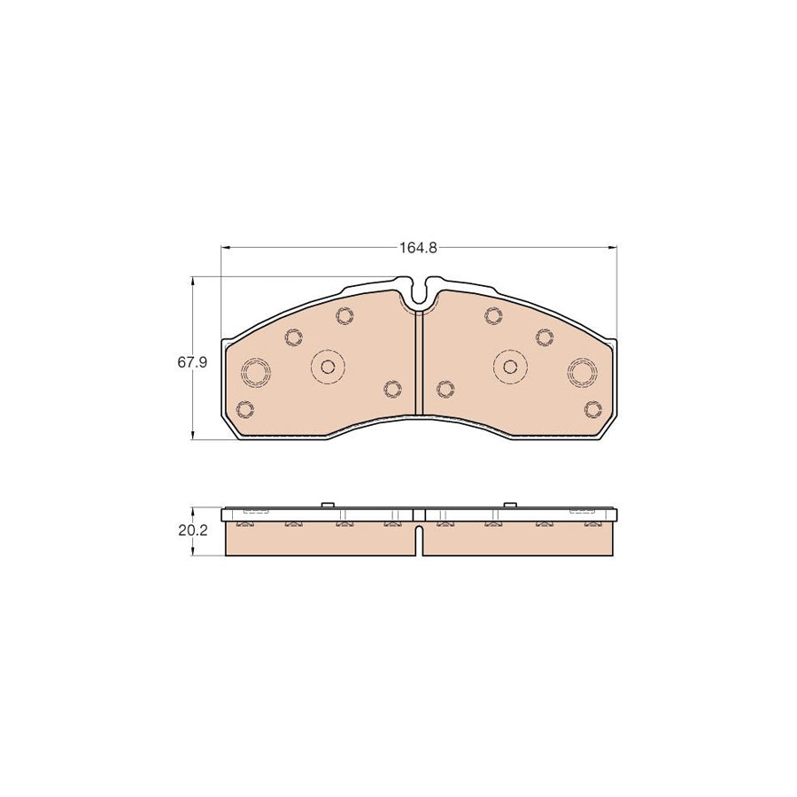 TRW Gdb3567 Brake Pad Set For Iveco Daily Prepared For Wear Indicator