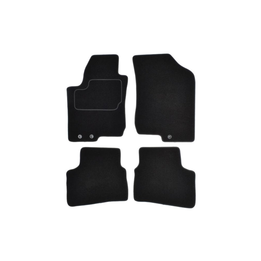 MAMMOOTH A041 HYU65 PRM 01 Floor mat set for HYUNDAI i30 I Hatchback (FD) Textile, Front and Rear, Quantity: 4, Black