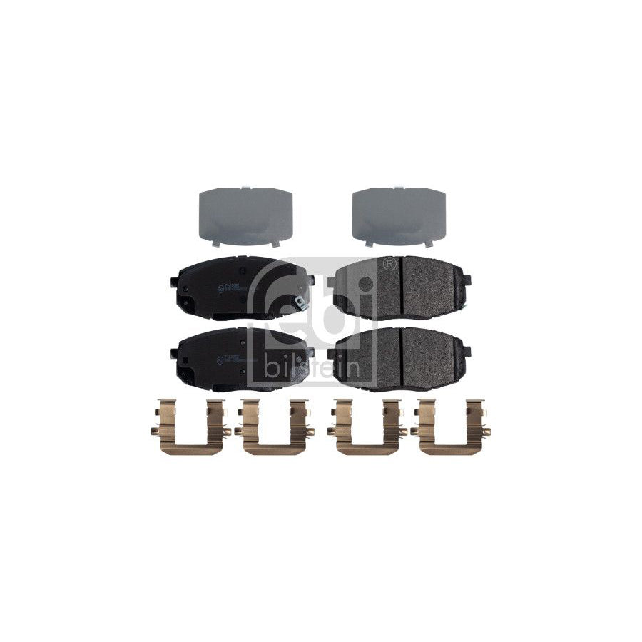 Febi Bilstein 177071 Brake Pad Set For Hyundai Kona Front Axle With Acoustic Wear Warning With Staples