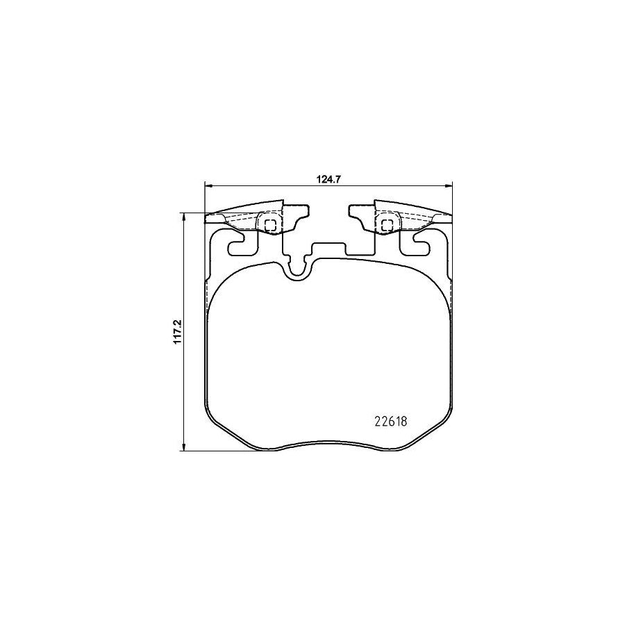 Hella 8DB 355 039 461 Brake Pad Set Prepared For Wear Indicator