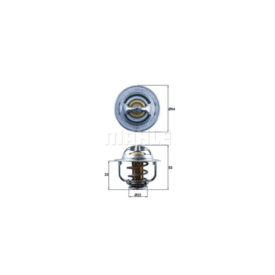 MAHLE ORIGINAL TX 179 89D Engine thermostat Opening Temperature: 89°C, with seal