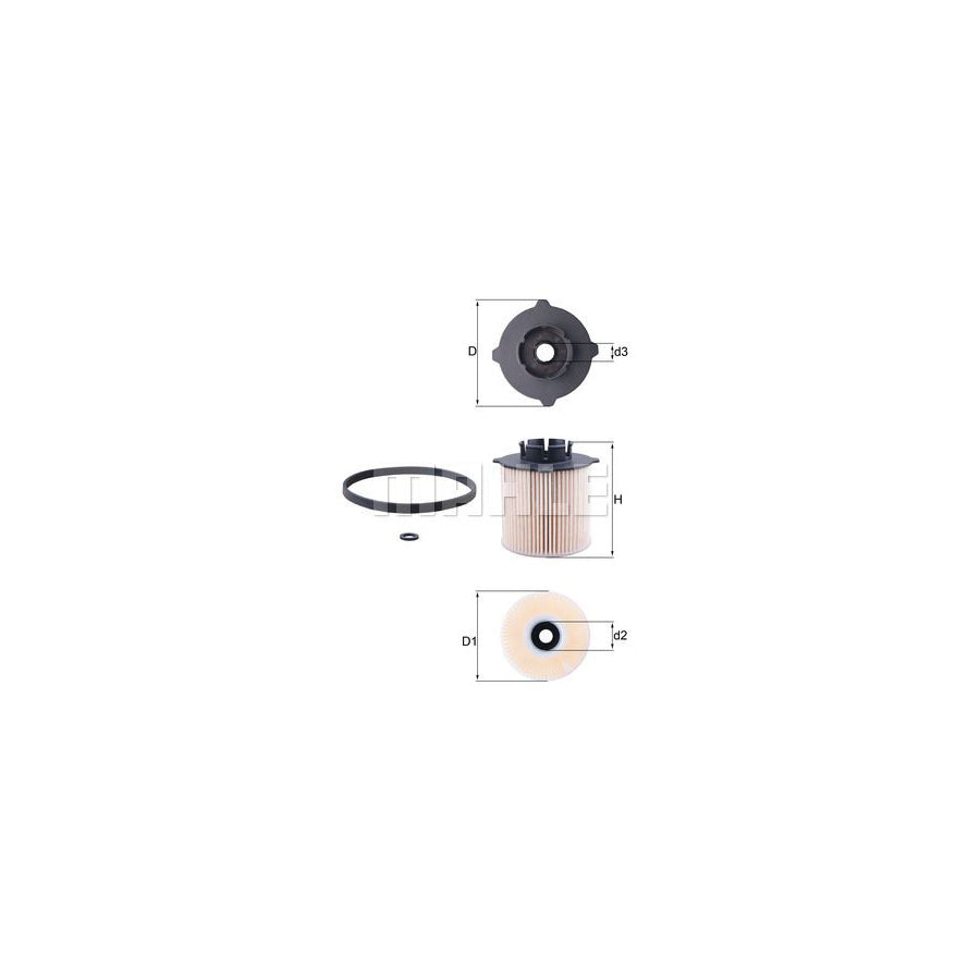 MAHLE ORIGINAL KX 265D Fuel filter Filter Insert