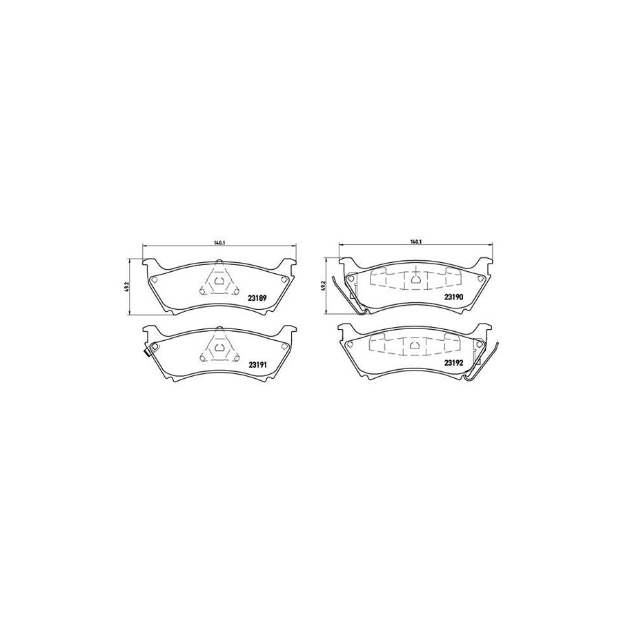 Brembo P 50 040 Brake Pad Set Suitable For Mercedes Benz Ml Class W163 With Acoustic Wear Warning With Piston Clip