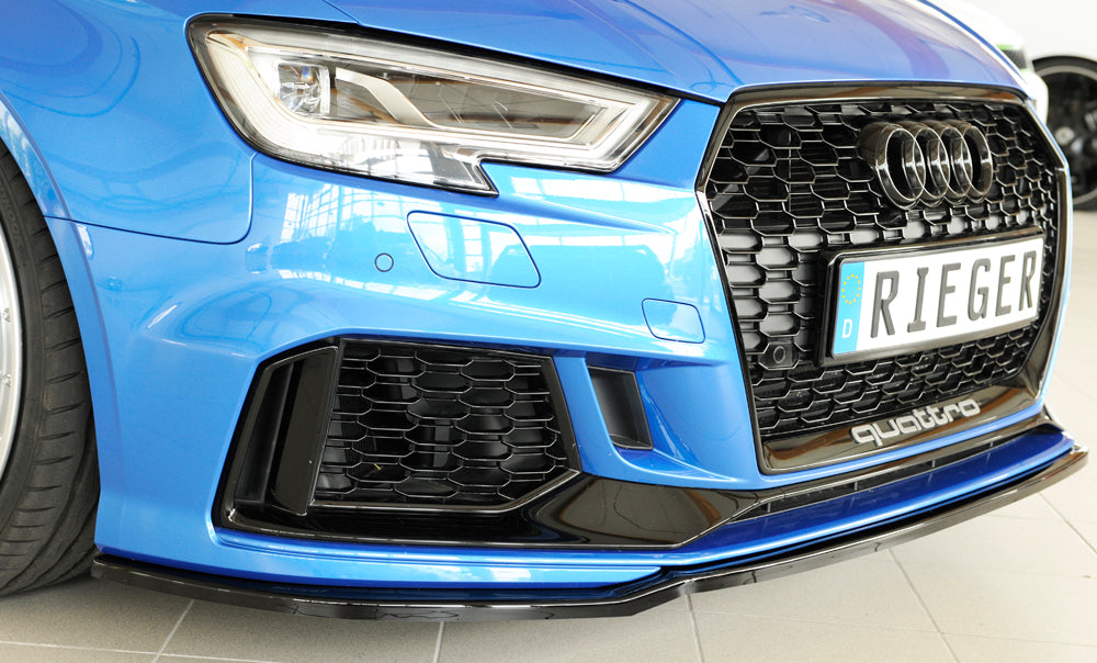 Rieger 00088161 Audi 8V RS3 Front Splitter - Glossy Black