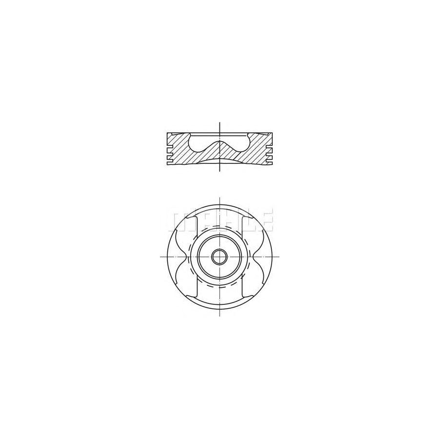 MAHLE ORIGINAL 083 11 00 Piston for BMW 5 Series 80 mm, with piston rings, with cooling duct, with piston ring carrier