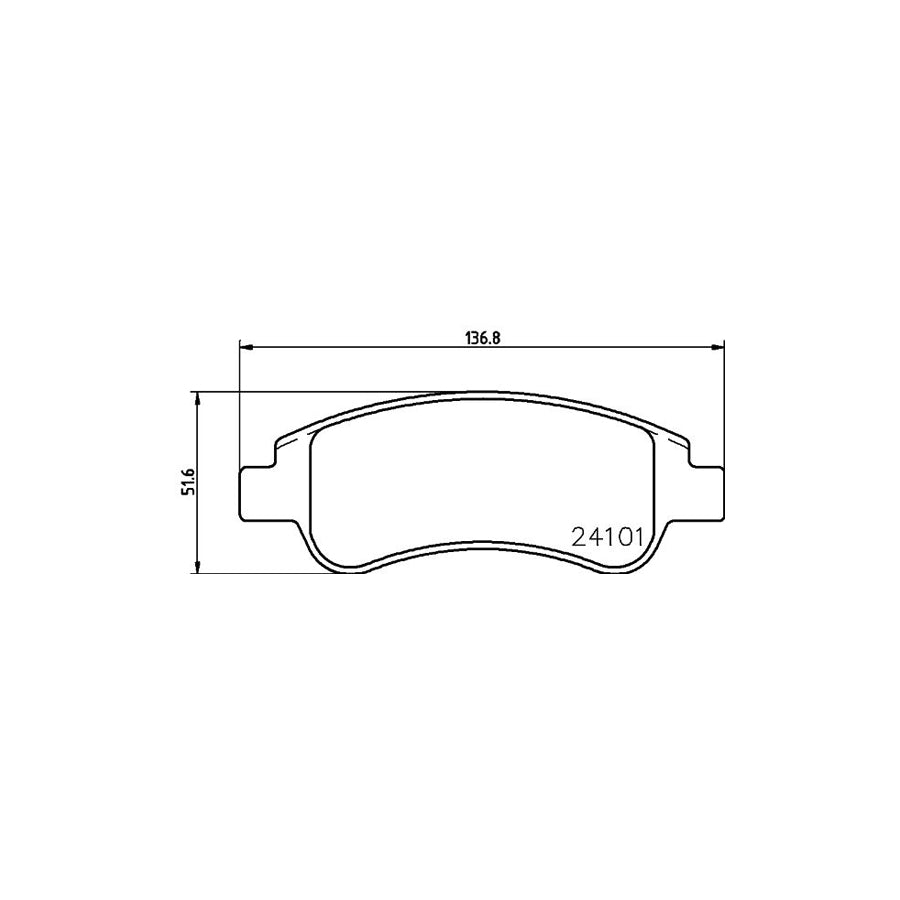 Hella 8DB 355 011 521 Brake Pad Set Not Prepared For Wear Indicator With Brake Caliper Screws With Accessories
