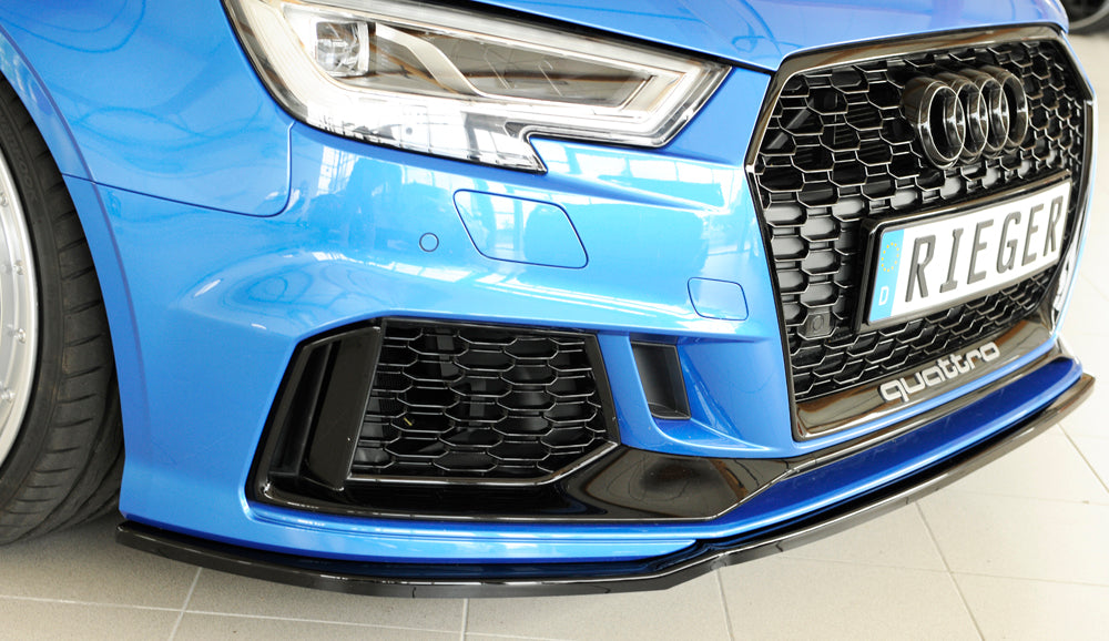 Rieger 00088161 Audi 8V RS3 Front Splitter - Glossy Black