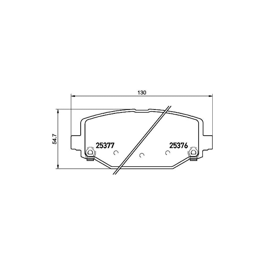 Brembo P 11 032 Brake Pad Set With Acoustic Wear Warning