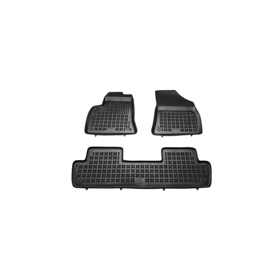 REZAW PLAST Tailored 201307 Floor mat set for PEUGEOT 5008 I (0U_, 0E_) Elastomer, Front and Rear, Quantity: 3, Black