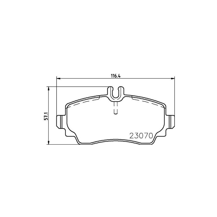 Hella 8DB 355 018 881 Brake Pad Set Suitable For Mercedes Benz Vaneo W414 Incl Wear Warning Contact With Brake Caliper Screws With Accessories