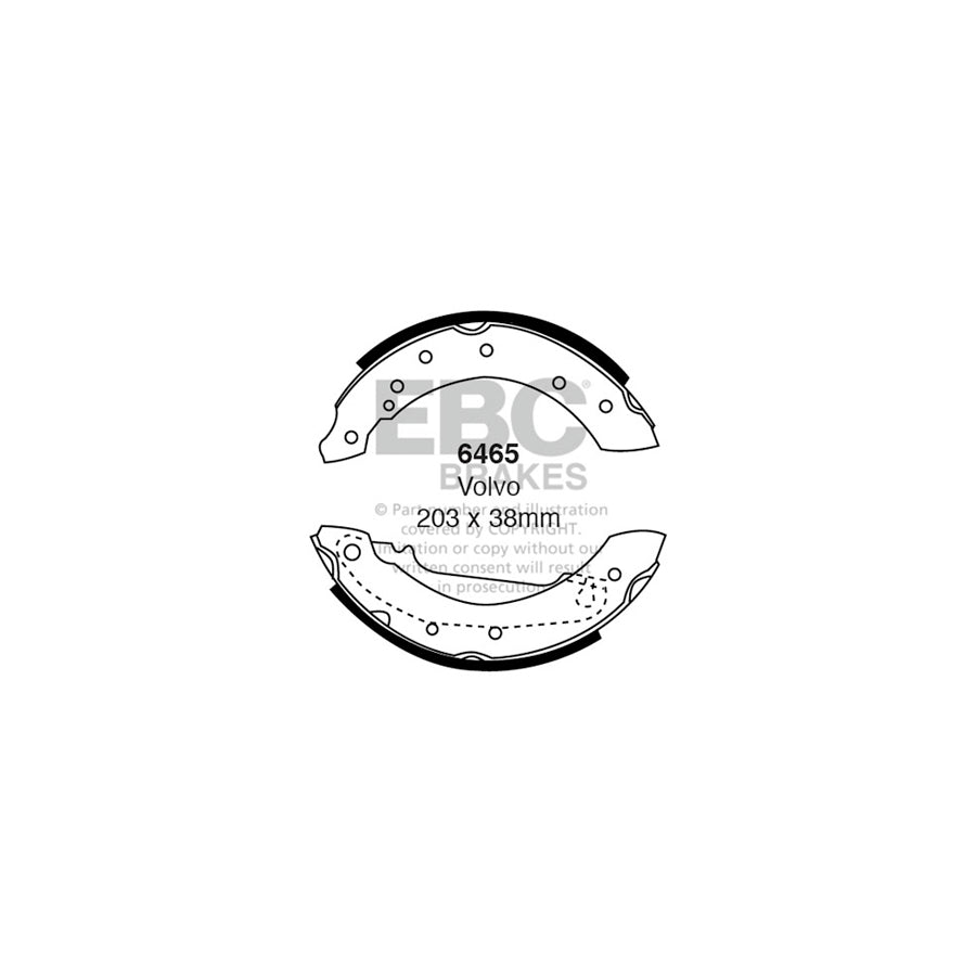 EBC 6465 Volvo Rear Brake Shoes (Inc. 440 & 460) 1 | Duco Car Parts UK Car Parts