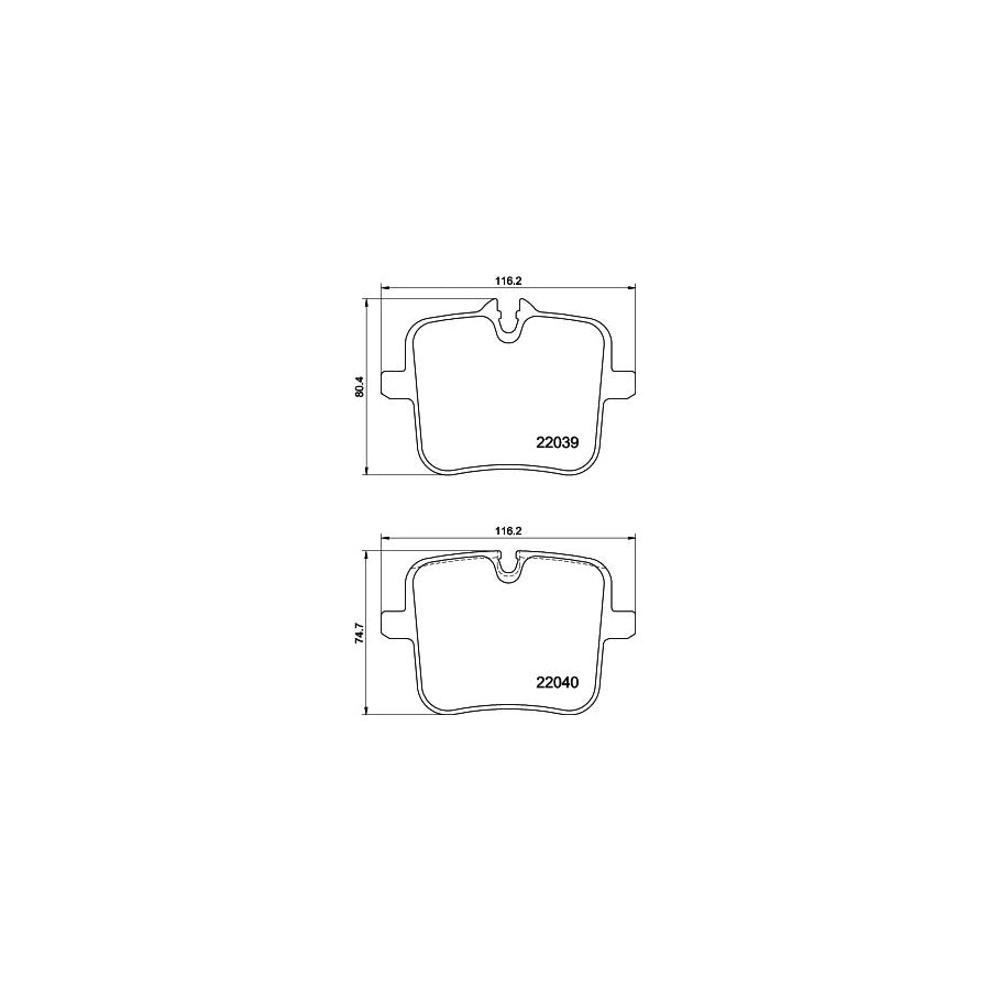 Hella 8DB 355 037 991 Brake Pad Set Prepared For Wear Indicator With Brake Caliper Screws With Accessories