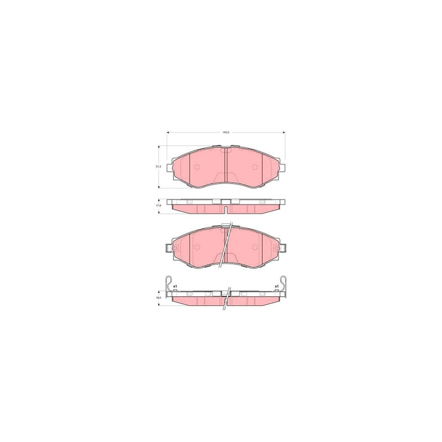 TRW Gdb3345 Brake Pad Set With Acoustic Wear Warning