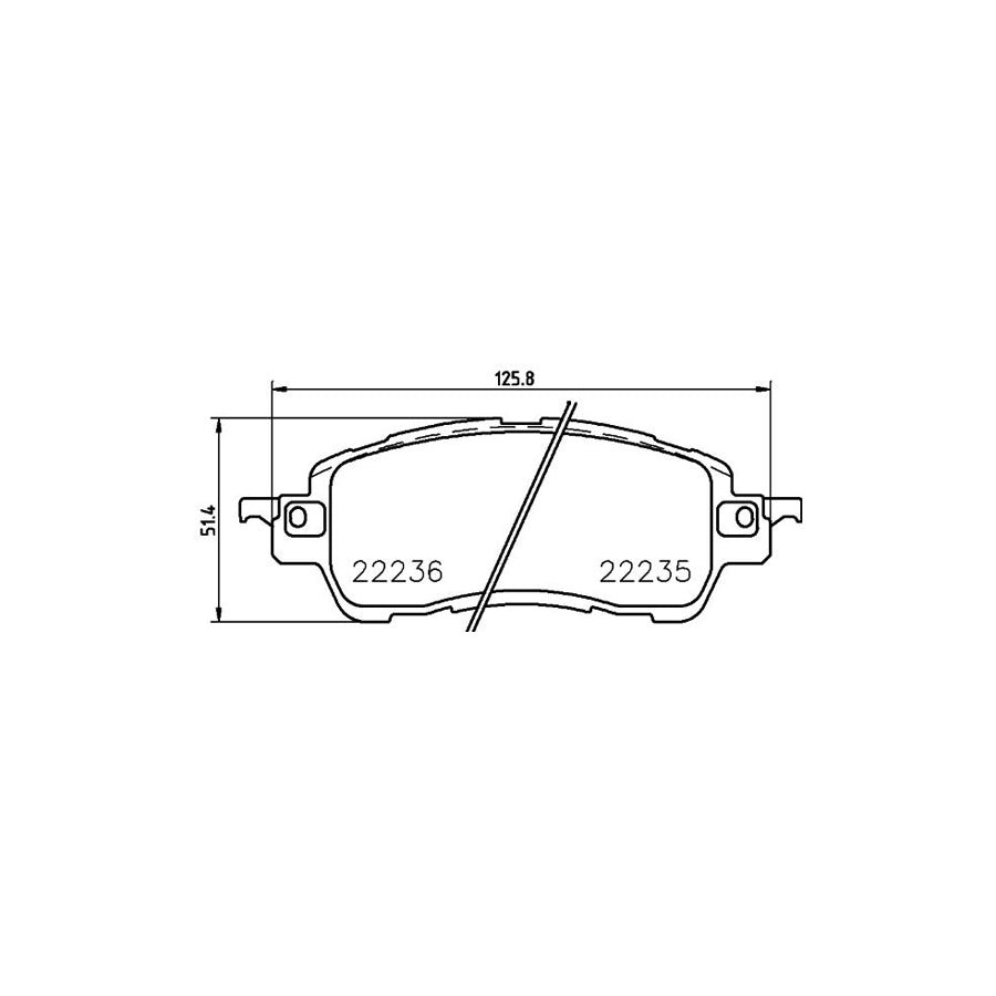 Hella 8DB 355 024 721 Brake Pad Set With Acoustic Wear Warning